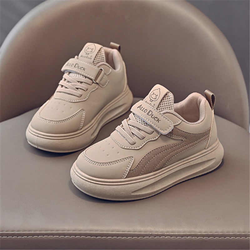 Yellow Duck New Waterproof Children'S Board Shoes Student'S Lightweight Leather Flat Shoes Boys And Girls Non-Slip Casual Children'S Shoes - Image 2