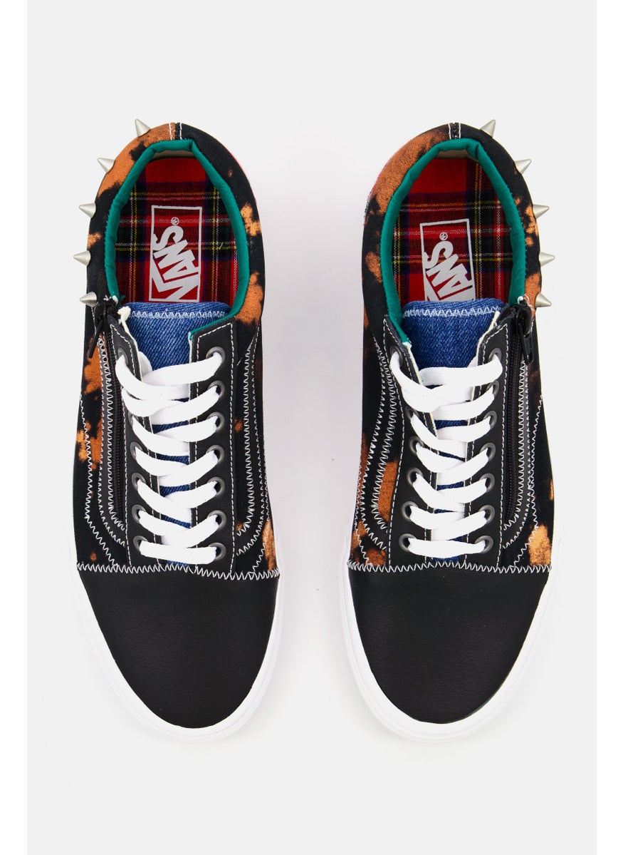 VANS - Women Old Skool Zip Tartan Daze Lace Up Skate Shoes, Black Combo - Image 1