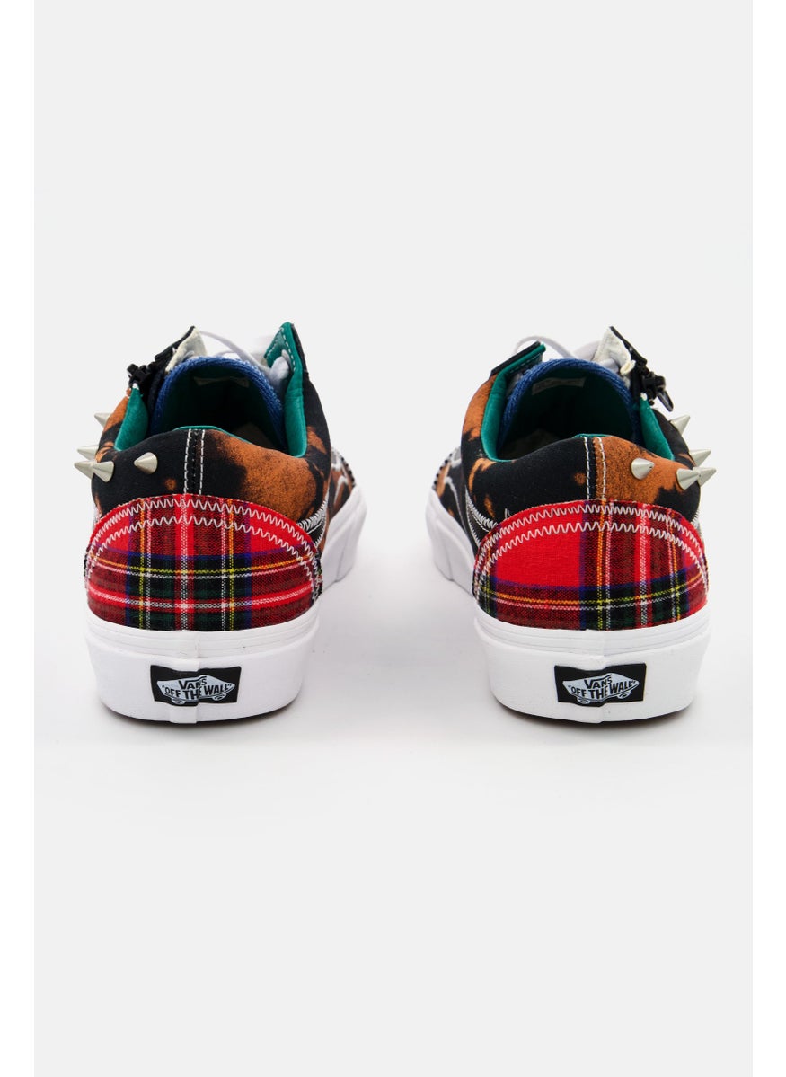 VANS - Women Old Skool Zip Tartan Daze Lace Up Skate Shoes, Black Combo - Image 1