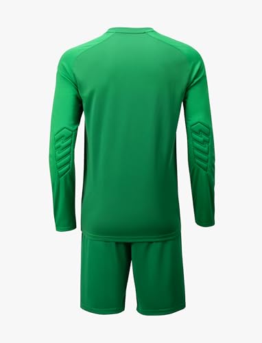 KELME Men's Soccer Goalie Jerseys,Padded Goalkeeper Kit,Goalie Shirt and Short with Socks Green 3X-Large - Image 5