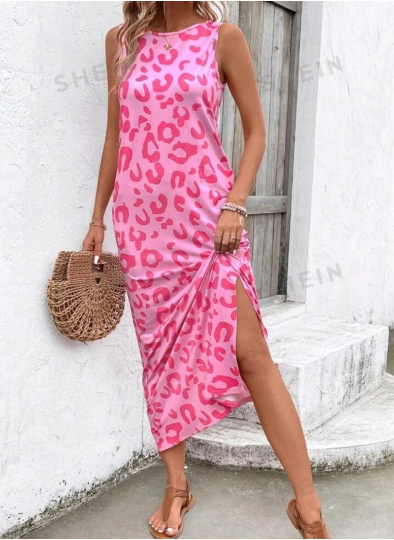 Shein SHEIN Clasi Women's Random Printed Sleeveless Dress  - Image 3
