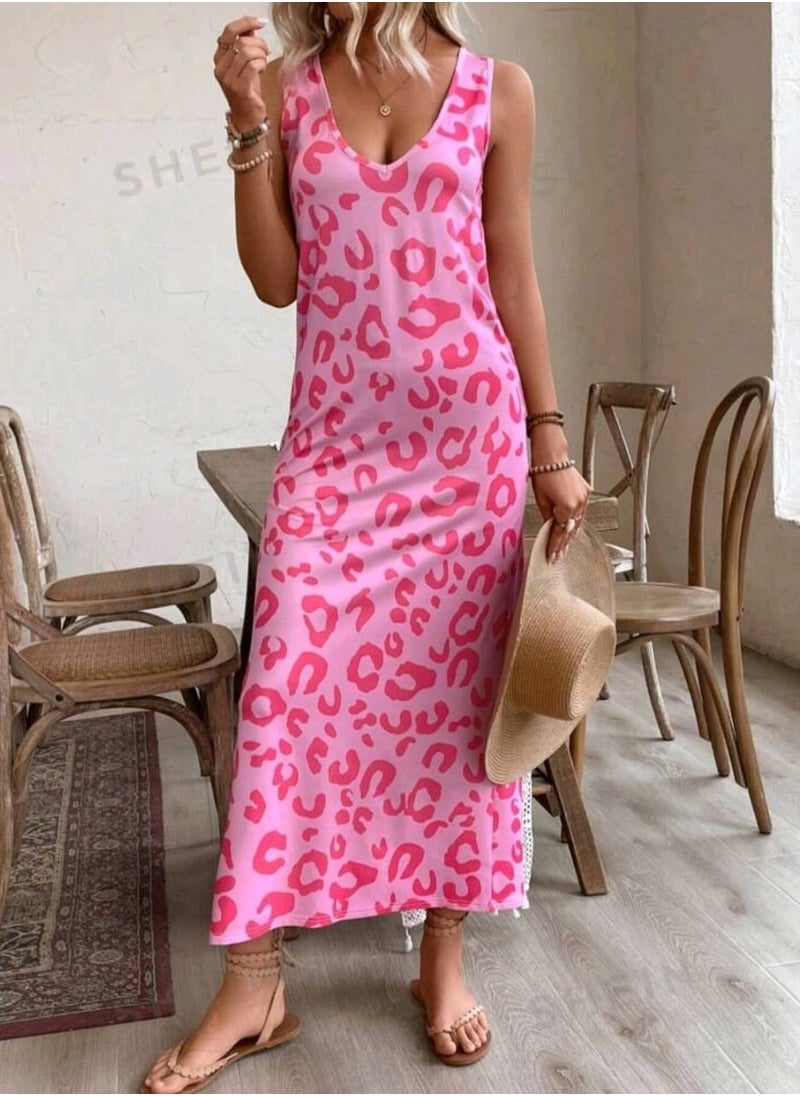 Shein SHEIN Clasi Women's Random Printed Sleeveless Dress  - Image 5