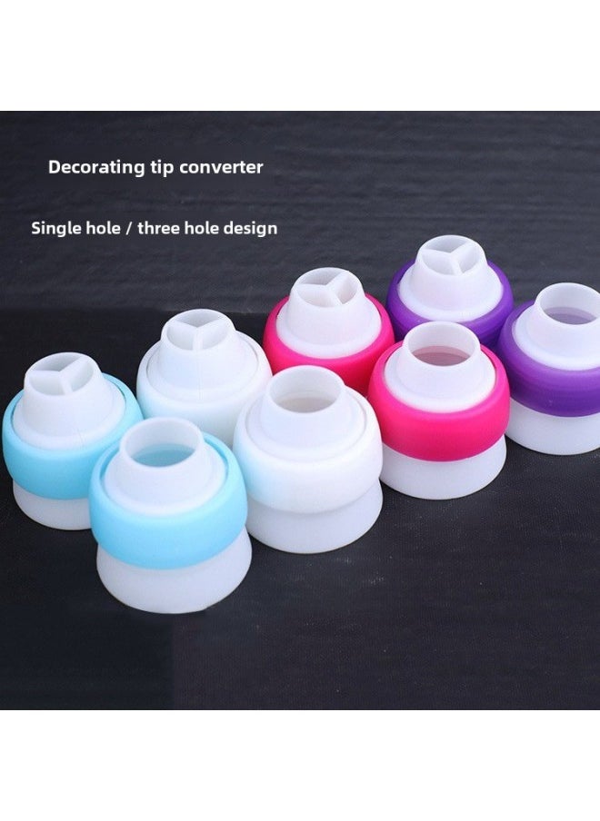 Generic - Russian Decorating Nozzle Converter Plastic Single Hole/three Hole Converting Head Nozzle Converter Baking Tool-Specifications:Single Hole Converter-Color:Random Color - Image 1