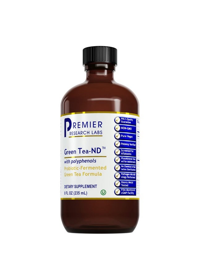 Premier Research Labs - Premier Research Labs Green Tea-ND - Liquid Green Tea Extract with Fermented Supplement Formula - Probiotic Herbal Digestive Supplement with Vegan Formula* - 8 fl oz - Image 1