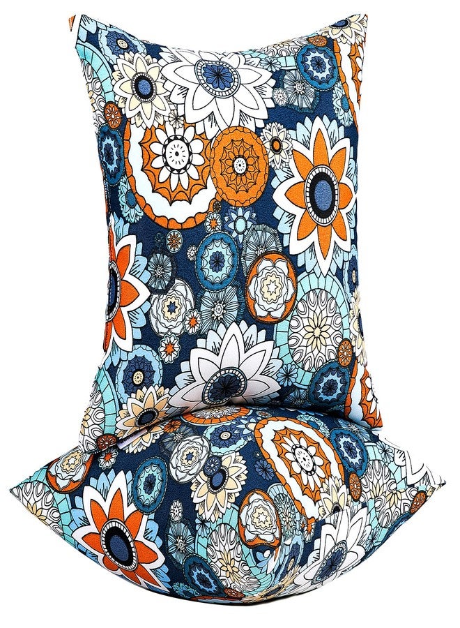JMGBird Outdoor Throw Pillows Waterproof Set of 2 Patio Pillows 18×18 Inch Decorative Pillow for Bed, Couch, Sofa and Patio Furniture - Image 1