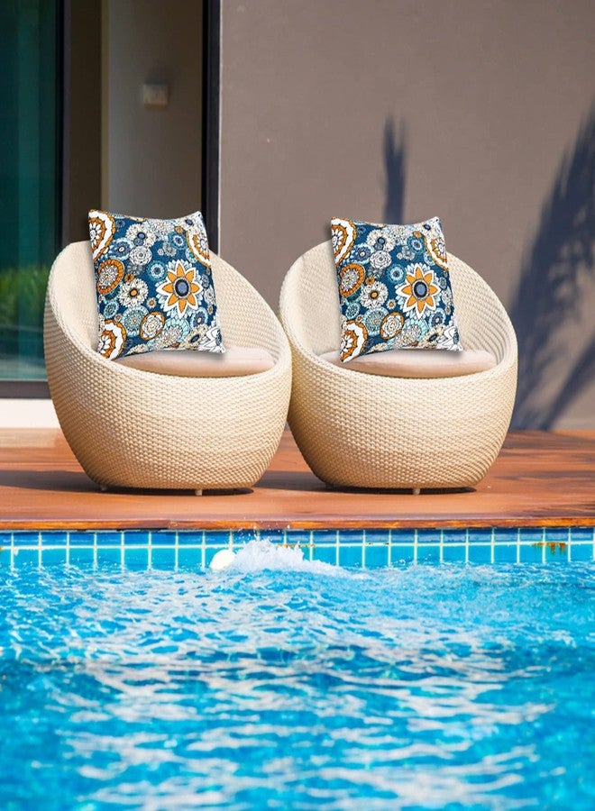 JMGBird Outdoor Throw Pillows Waterproof Set of 2 Patio Pillows 18×18 Inch Decorative Pillow for Bed, Couch, Sofa and Patio Furniture - Image 5