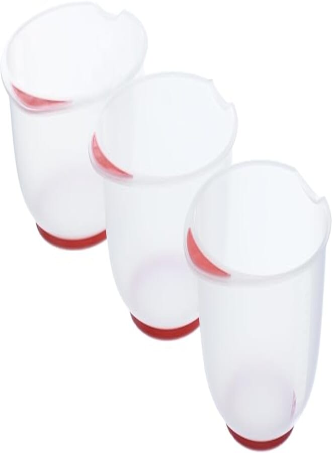 Gondol Triple Mixing Bowl Set (3 sizes) Non-Slip Base Soft-Touch Handle (1,50 + 2,00 + 2,50 Lt) White