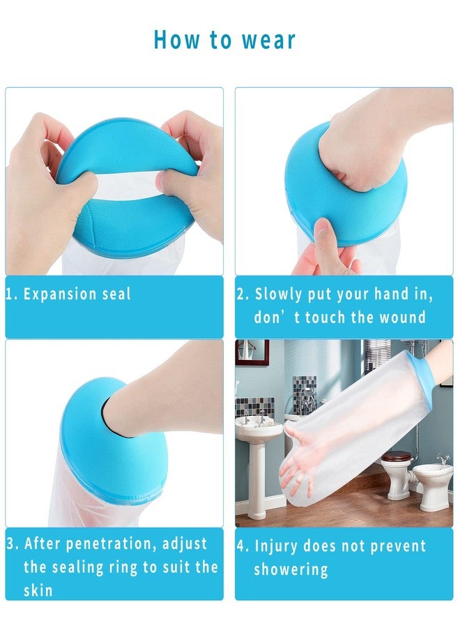 SUPERNIGHT Waterproof Arm Cast Cover for Shower Child, Arm Cast Protector for Bathe, Watertight Cast Bandage Protector for Arm, Wrist and Hand Wounds (Large) - Image 2