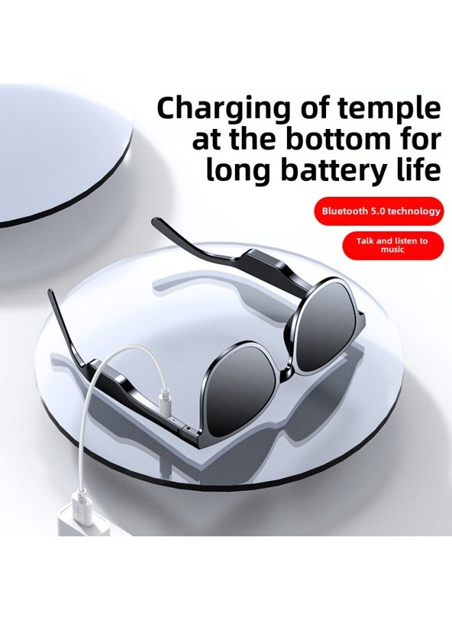Generic Men's And Women's Hot-selling Wireless Bluetooth Headset Fashion Trend Outdoor Driving Anti-sunglasses-Color:Black  - Image 5