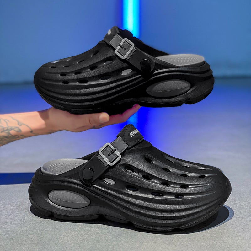 Men'S Spring And Casual Versatile Daily Comfortable Breathable Color-Blocked Round-Toe Eva Thick-Soled Men'S Clogs - Image 1