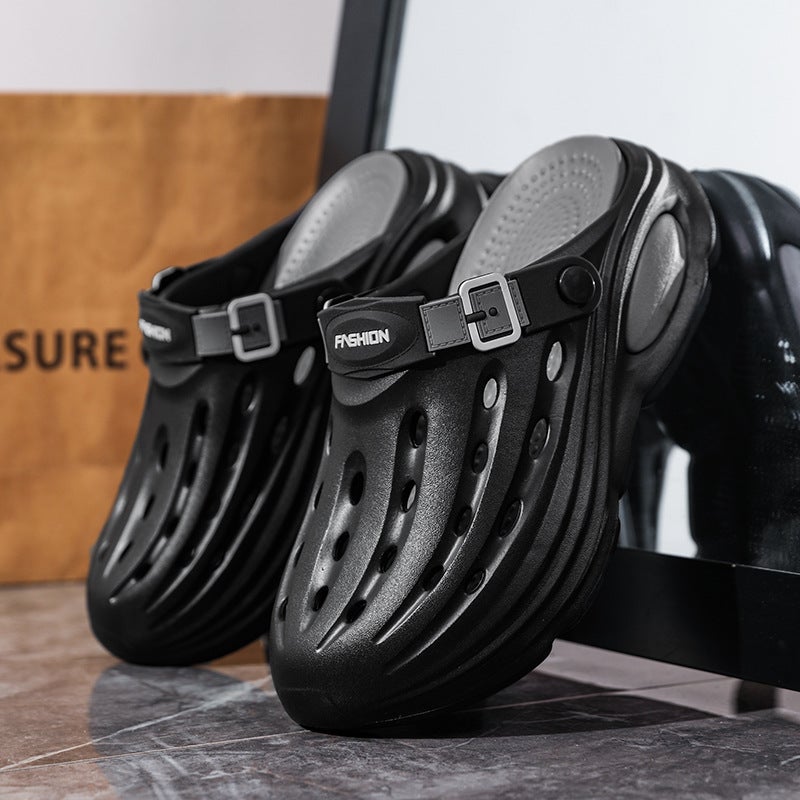 Men'S Spring And Casual Versatile Daily Comfortable Breathable Color-Blocked Round-Toe Eva Thick-Soled Men'S Clogs - Image 4