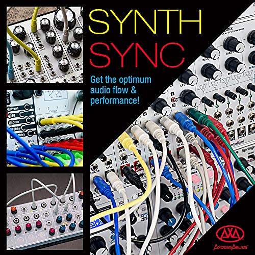 AXA AXCESSABLES AxcessAbles 1/8 inch (3.5mm) TS Unbalanced Mono Patch Cables | Modular Synth Cords | TS Audio Cables | Eurorack Synthesizer, Multi-Color Aux Cords 6 Pack (1.5ft) - Image 3