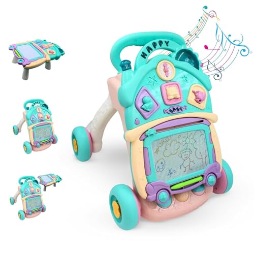 StarAndDaisy Uonibaby by StarAndDaisy 2-in-1 Baby Multiactivity Push Walker with Doodle, for Infants & Toddlers Touch Senser, Educational Elements and -in-Stable & Safe Design - Image 1