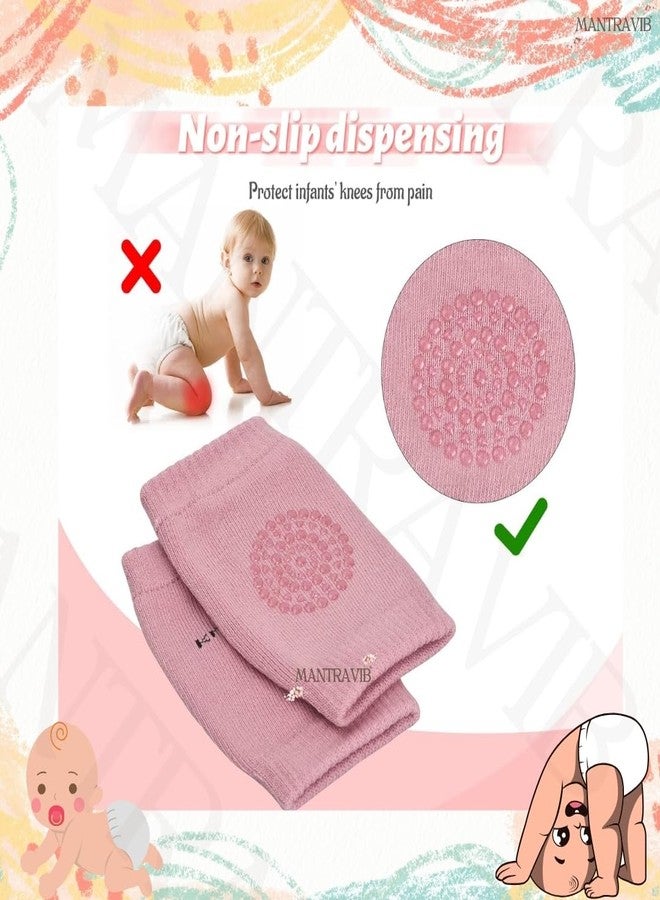 MANTRAVIB وسادات حماية ركبة الأطفال من مانترافيب، واقيات للرضفة، غطاء حماية ناعم للزحف، مدفئ للساقين، آمنة للأطفال الصغار، بنين وبنات، للجنسين، هدية للأطفال الرضع، زوجان، متعدد الألوان - Image 2