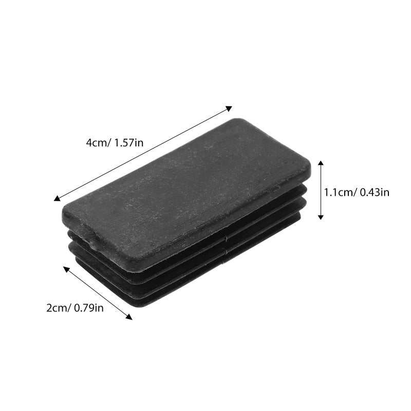 Non Slip Black Iron Ladder Tube Caps 2pcs Anti Skid Feet Pads Replacement - Image 3