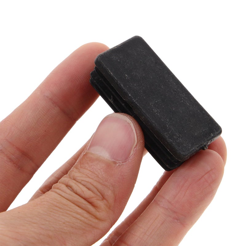 Non Slip Black Iron Ladder Tube Caps 2pcs Anti Skid Feet Pads Replacement - Image 5