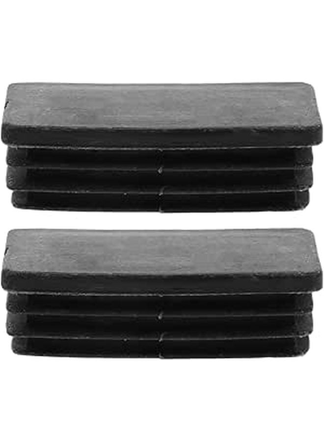 Non Slip Black Iron Ladder Tube Caps 2pcs Anti Skid Feet Pads Replacement - Image 1