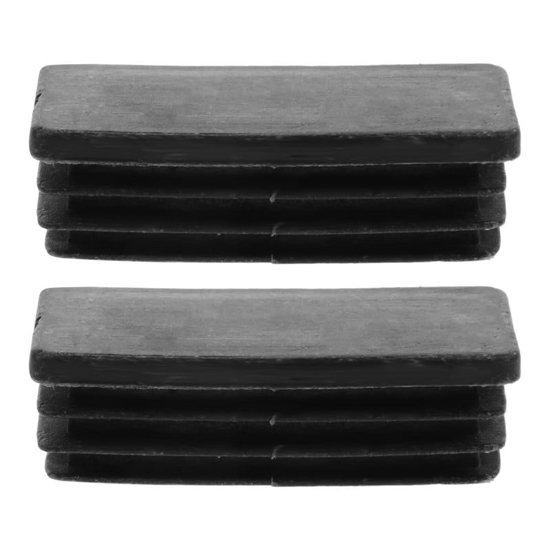 Non Slip Black Iron Ladder Tube Caps 2pcs Anti Skid Feet Pads Replacement - Image 2
