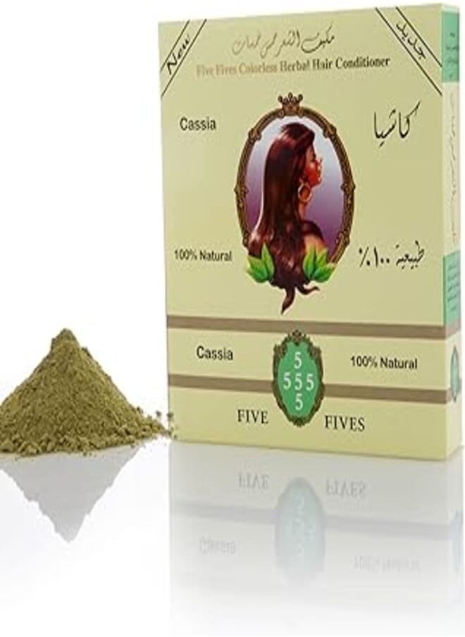 Five Fives - بلسم الشعر العشبي عديم اللون من فايف فايفز - كاسيا - طبيعي 100% - 100 جرام - Image 1
