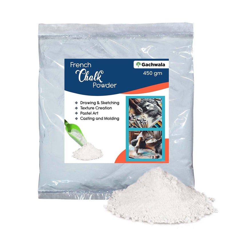 Gachwala French Chalk Powder - 450g | Talcum Powder for Personal Care, Shoe Freshener, Craft & Household Use | Absorbs Moisture, Prevents Friction - Image 5