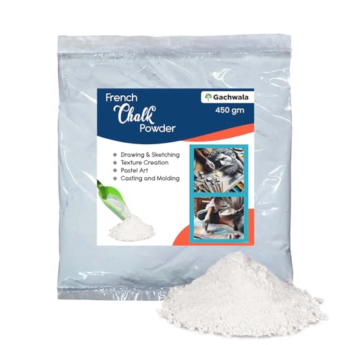 Gachwala French Chalk Powder - 450g | Talcum Powder for Personal Care, Shoe Freshener, Craft & Household Use | Absorbs Moisture, Prevents Friction - Image 1
