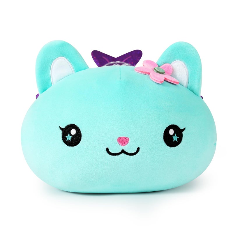 Onsoyours Cute Kitten Mermaid Plush Toy Stuffed Animal Kitty Soft Mermaid Cat Plush Pillow for Kids (Blue Cat Mermaid, 12") - Image 2