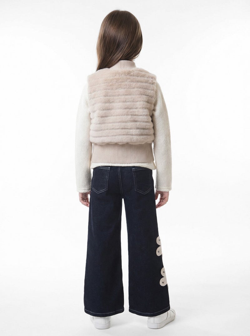 Hamada Tex Girls' three-piece set with scarf, for ages 7 to 14 years, sizes 3907 to 4907 - Image 3