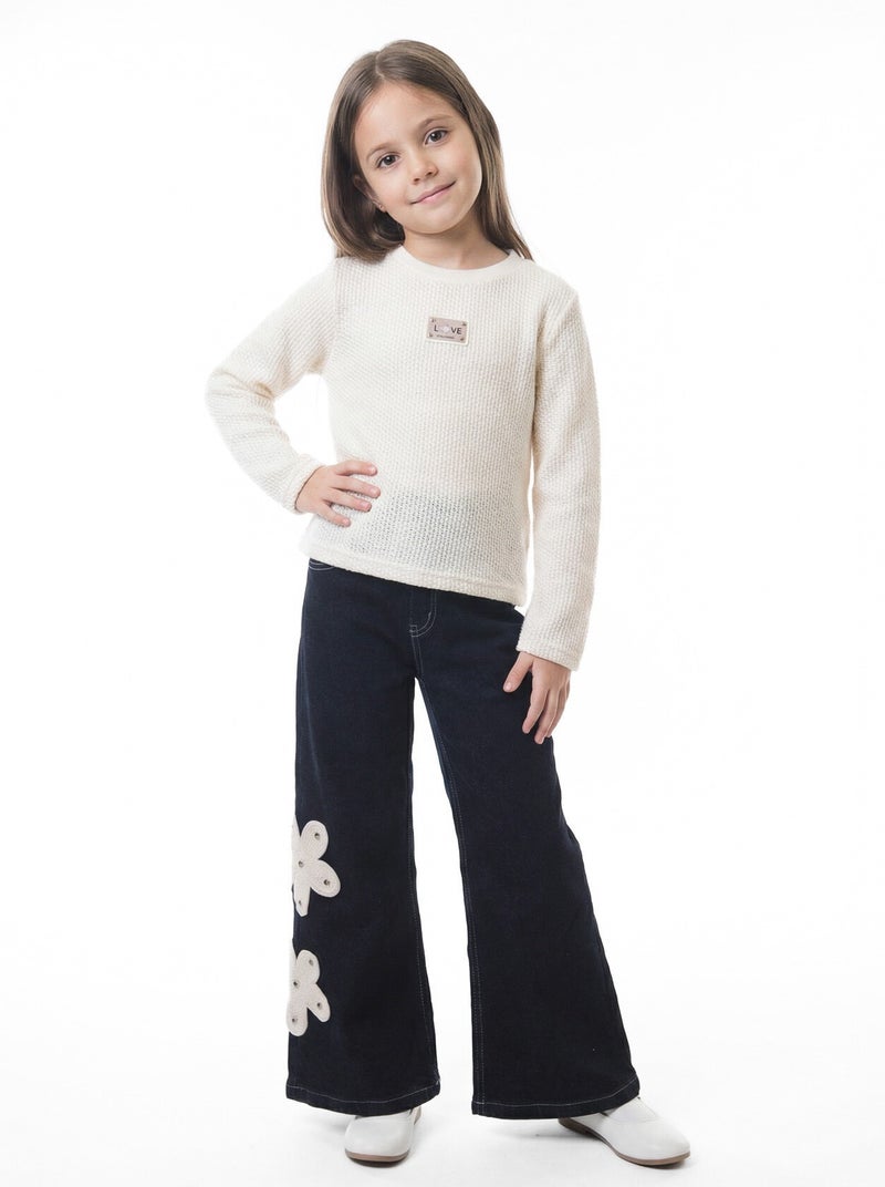 Hamada Tex Girls' three-piece set with scarf, for ages 7 to 14 years, sizes 3907 to 4907 - Image 4