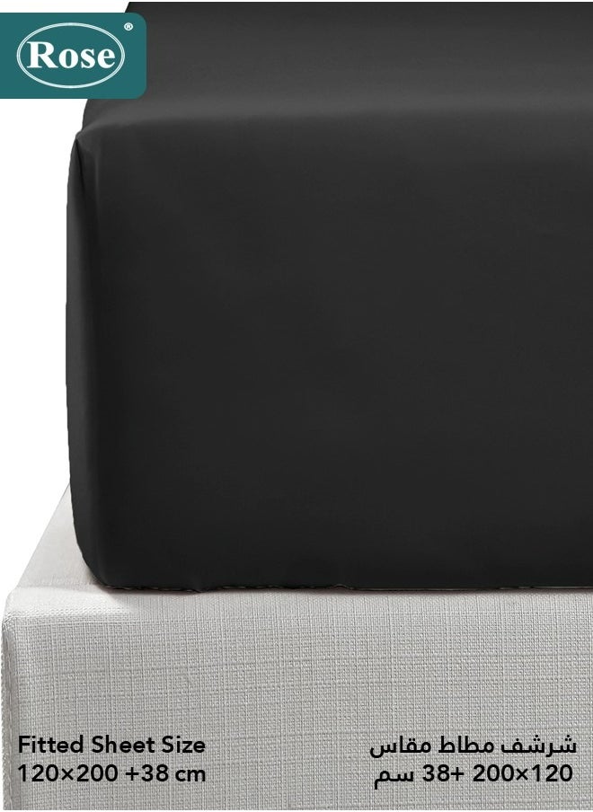 Rose ROSE Luxurious Flory Comforter, Premium Cotton Alternative Microfiber, Set of 4 pieces, Super Soft Cozy Breathable Cooling Lightweight, Extra Twin size 260x170 cm, Black  - Image 5