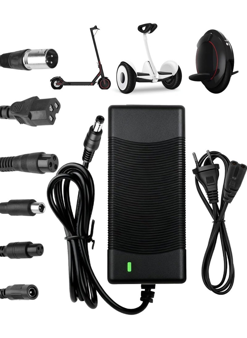 Electric Scooter Charger for Xiaomi M365, 42V 2A Scooter Charger with 4 Connectors Universal 36V Battery Adapter with LED Indicator for Xiaomi M365 Ninebot ES1 ES2 ES3 ES4 E22 E25 - Image 1