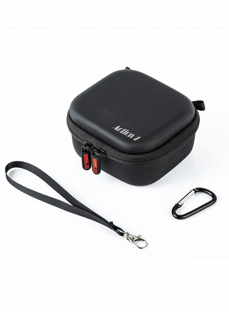 Excefore Mini Carrying Case Protective Storage Bag with Surface-Waterproof for DJI Action 2 Dual-Screen Combination Accessory Drop-Proof Box, Travel and (Black) - Image 1