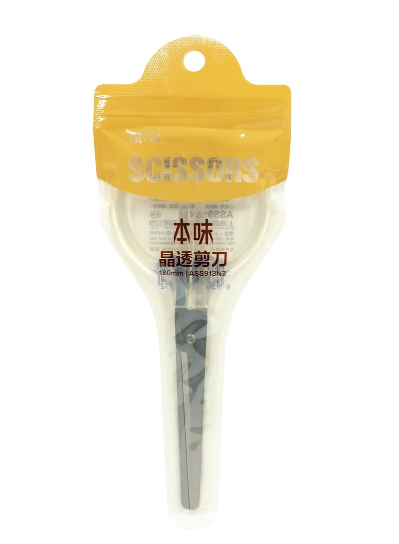 M&G Chenguang stainless steel scissors Household Life Crystal Clear Holding 180mm  - No:ASS913N3 - Image 3