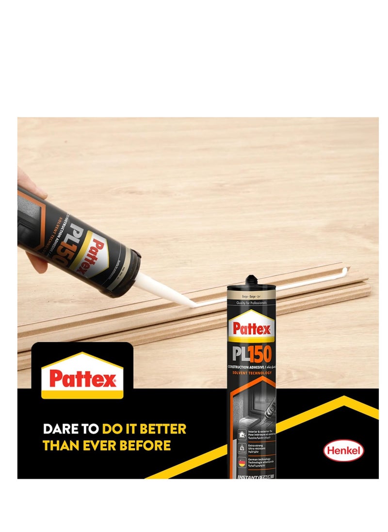 Henkel Pattex Solvent Technology Based Construction Adhesive PL150 380g-Beige