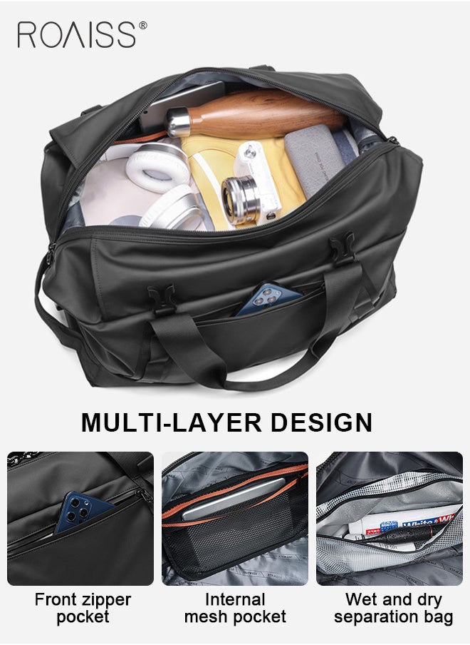 roaiss - Unisex Multifunctional Duffel Bag with Multiple Carrying Options Backpack Single Shoulder Crossbody and Handheld Dry and Wet Separate Compartments Scientific Partitioning Ideal for Short Trips - Image 1