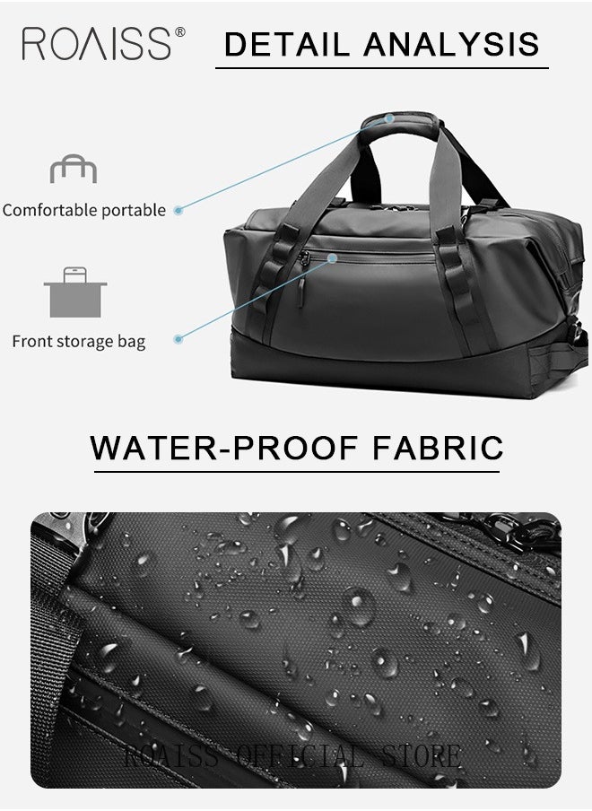roaiss - Unisex Multifunctional Duffel Bag with Multiple Carrying Options Backpack Single Shoulder Crossbody and Handheld Dry and Wet Separate Compartments Scientific Partitioning Ideal for Short Trips - Image 1