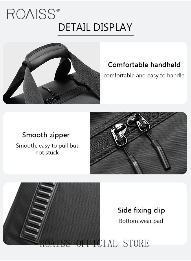 roaiss - Unisex Multifunctional Duffel Bag with Multiple Carrying Options Backpack Single Shoulder Crossbody and Handheld Dry and Wet Separate Compartments Scientific Partitioning Ideal for Short Trips - Image 1