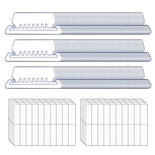 JIKIOU 210pcs Hanging File Folder Tabs and 210pcs Blank 2inch Inserts per Pack for Quick Identification of Hanging Files, Easy to Read, Clear - Image 1