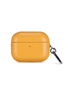 Case Cover For Apple AirPods Pro PU Leather Wireless Bluetooth Earphone Protective Case Yellow