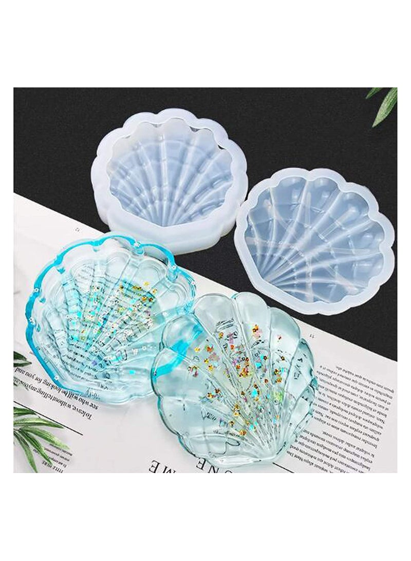 SYOSI Box Resin Mold, Silicone Resin Molds Jewelry Storage Box Molds, Seashell Epoxy Molds for Resin Crafts DIY Seashell Storage Box - Image 4
