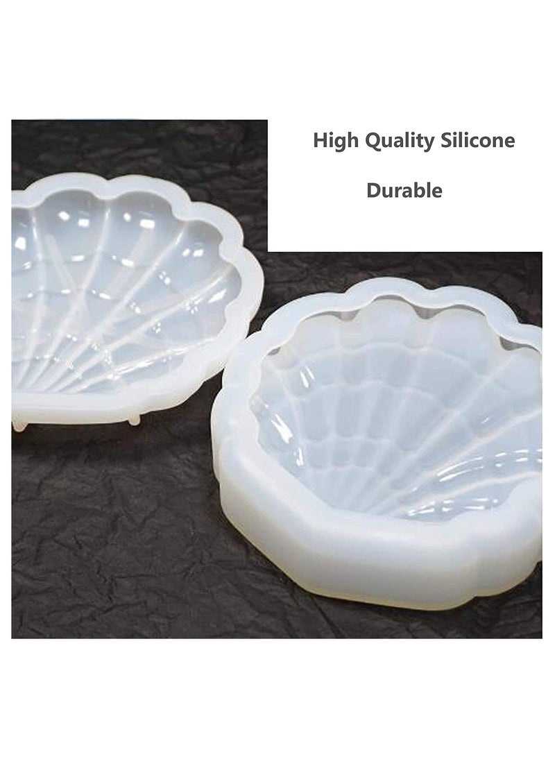 SYOSI Box Resin Mold, Silicone Resin Molds Jewelry Storage Box Molds, Seashell Epoxy Molds for Resin Crafts DIY Seashell Storage Box - Image 5