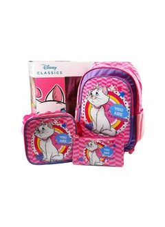 Disney Classics The Aristocats 3 in 1 School Set, 16 Inch Trolley Bag with Lunch Bag and Pencil Case 