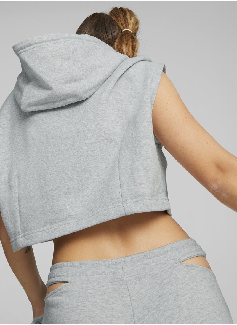 PUMA - Dare To Hooded Cropped Womens Vest - Image 1