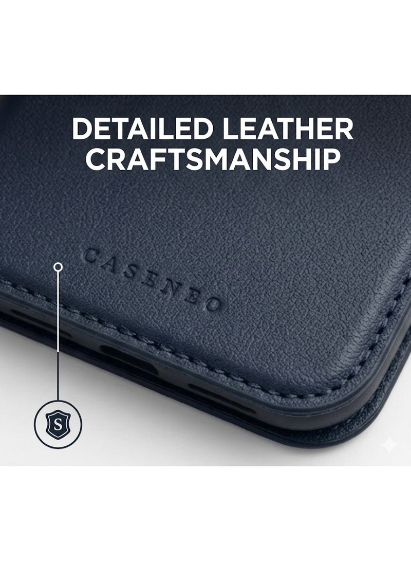 iPhone 17 Pro Max Wallet Case by CASENEO Genuine Leather Detailing,Phone and card  Protection, 4-Card Storage, Secure Cash Pocket, and Precision Drop Protection-purple - Image 2