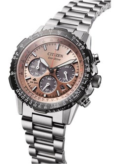 CITIZEN Promaster Sky Chrono Mens Watch CA4664-60X – Salmon Dial with Red & White Accents, Slide-Rule Bezel, 40mm, Eco-Drive, Chronograph, 200M WR  - Image 1