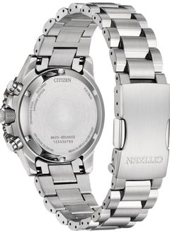 CITIZEN Promaster Sky Chrono Mens Watch CA4664-60X – Salmon Dial with Red & White Accents, Slide-Rule Bezel, 40mm, Eco-Drive, Chronograph, 200M WR  - Image 3