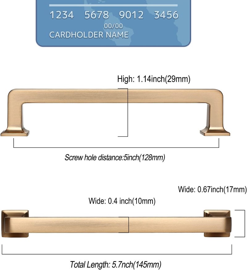 9BUILD 10 Pack 5 Inch Cabinet Handles - Champagne Bronze Cabinet Pulls for Kitchen and Dresser Drawers - Image 3