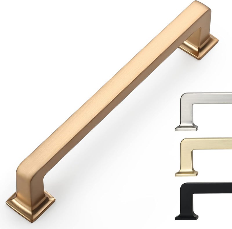 9BUILD 10 Pack 5 Inch Cabinet Handles - Champagne Bronze Cabinet Pulls for Kitchen and Dresser Drawers - Image 1