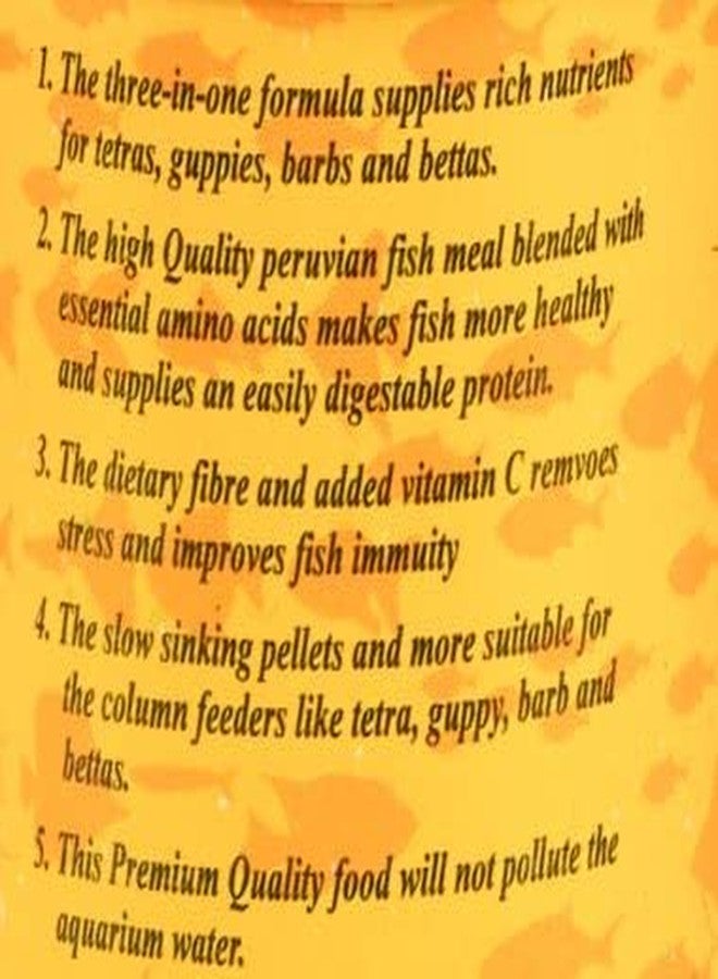 JSquare Red Fin Micro Bits Fish Food for Aquarium| 0.5mm - Slow Sinking Crumbles|Enhances Natural Color & Immunity for tetras, Guppies, barbs, bettas & Tropical Fishes | 100g, all life stages - Image 3