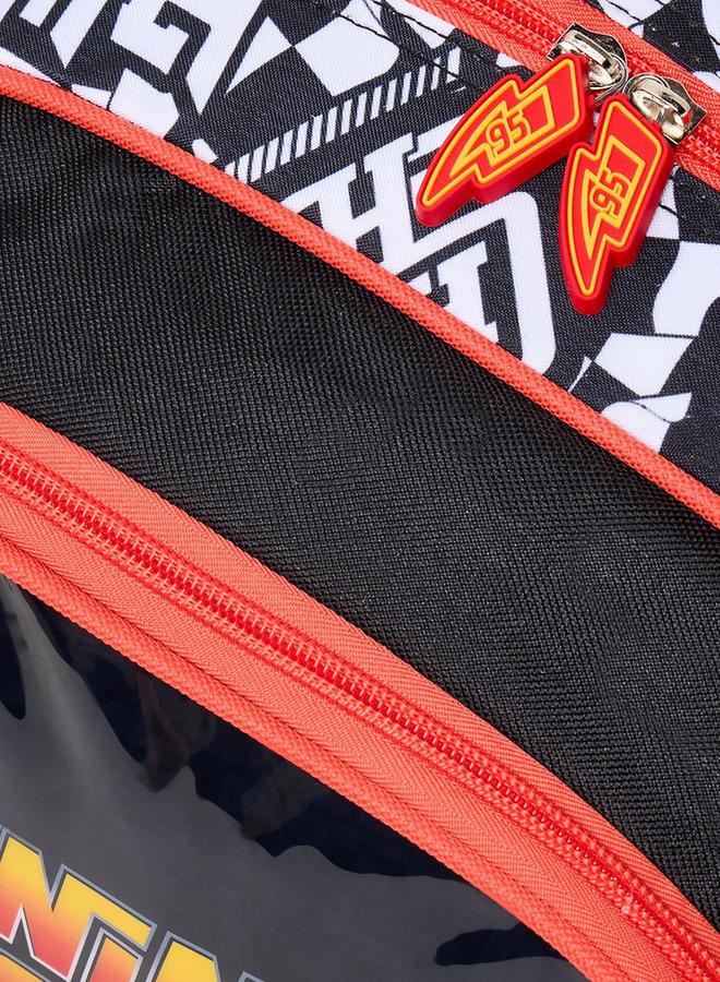 Disney Lightning Mcqueen 5-Piece School Trolley Bag Set For Boys 13+ Years With Lunch Bag And Bottle - 18 Inches - Image 5