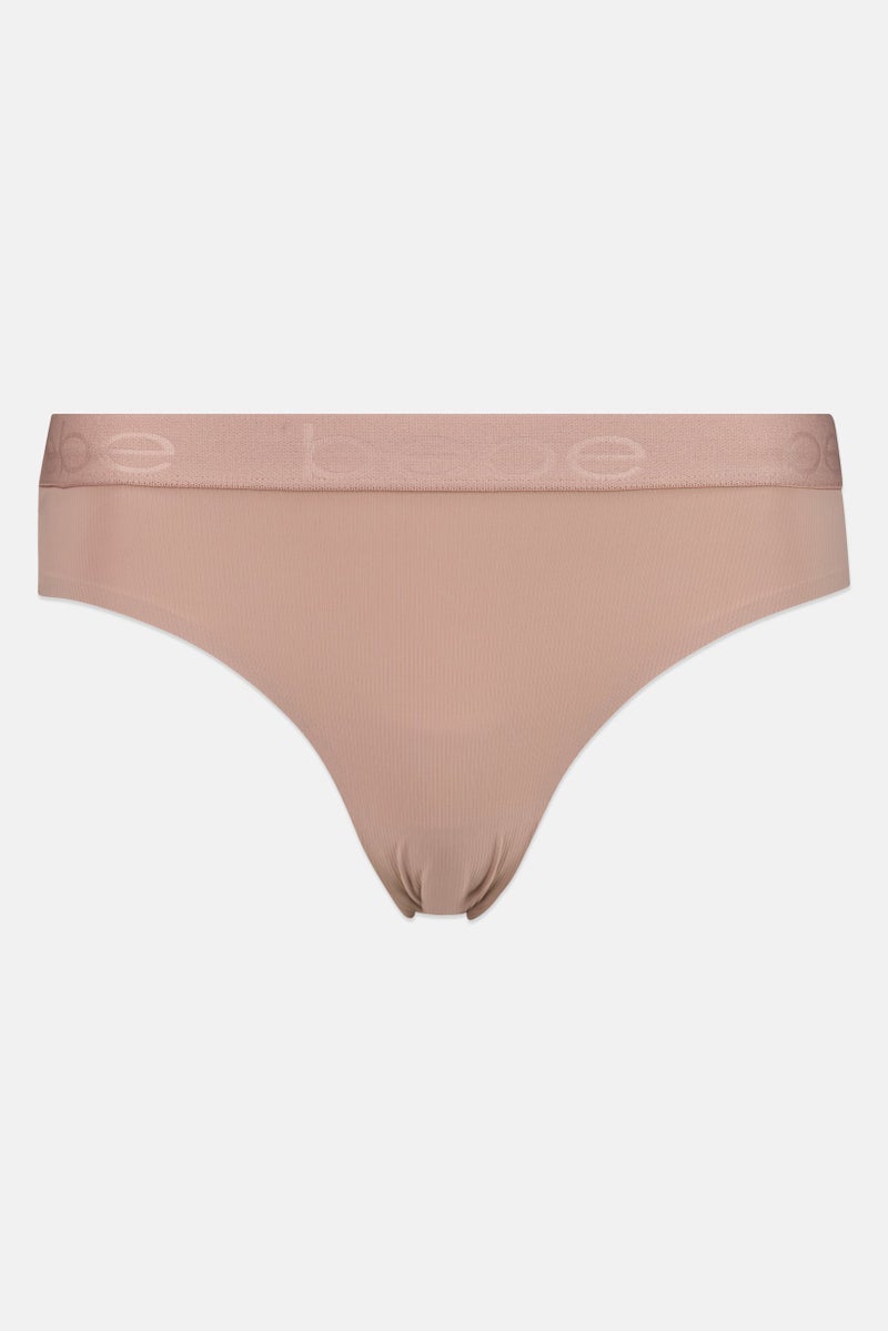 bebe Women 5 Pcs Brand Logo Tanga Panty, Multicolor - Image 3